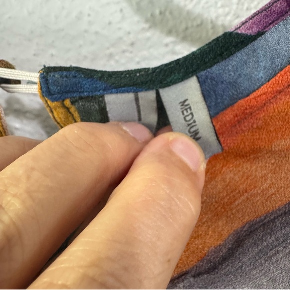 Anthropologie Bl^nk London Vibrant Multicolor Floral Women's Blouse medium - Picture 6 of 10